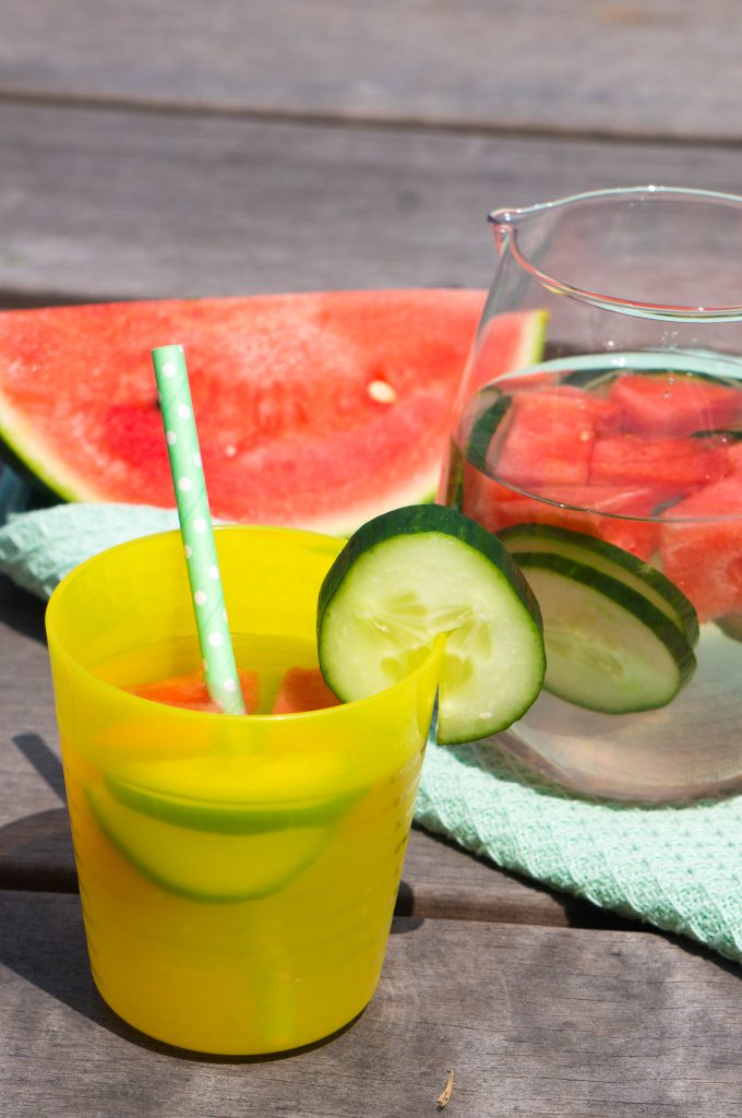 komkommer watermeloen fruitwater recept
