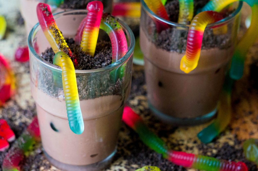 Halloween Aardwormen toetje recept (Babies Kitchen)