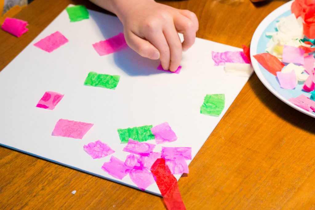 Stap 2 Toverschilderij van crêpepapier | babies kitchen