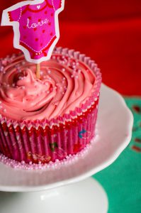 baby shower baby girl cupcake