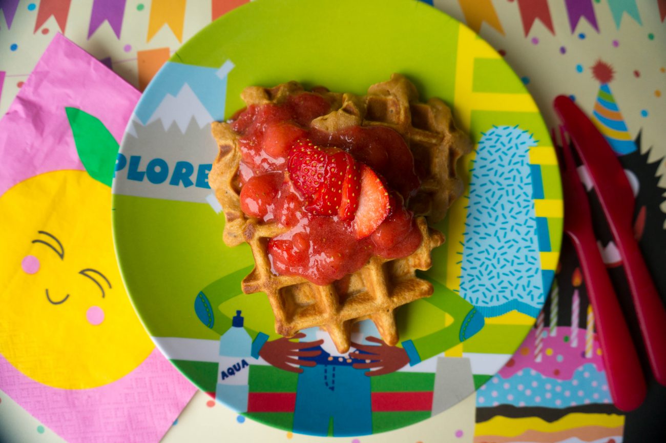Zoete aardappel wafels