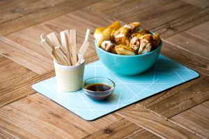 kinderrecept Gegrilde appel kipjes