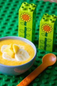 mango en banaan oefenhapje