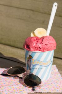 framboos-banaan nice cream - recept