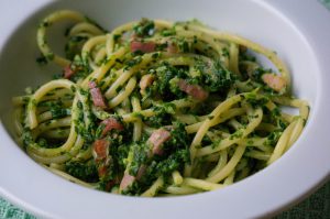 Spinazie Bacon Spaghetti (Babies Kitchen.com)