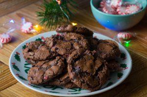 Peppermint Chocolate Chip Brookies