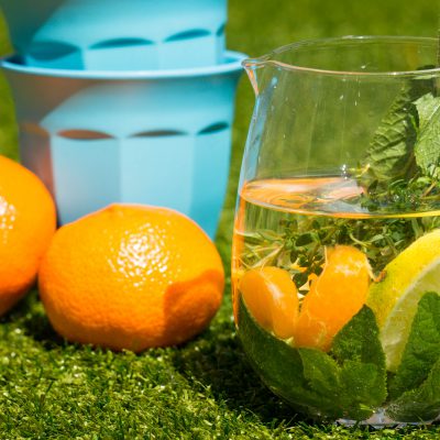 Tijm, Munt, Limoen en Mandarijnen Fruitwater (Babies Kitchen)