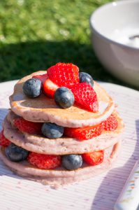 Paarse smoothie pannenkoeken | Babies Kitchen ontbijtrecept
