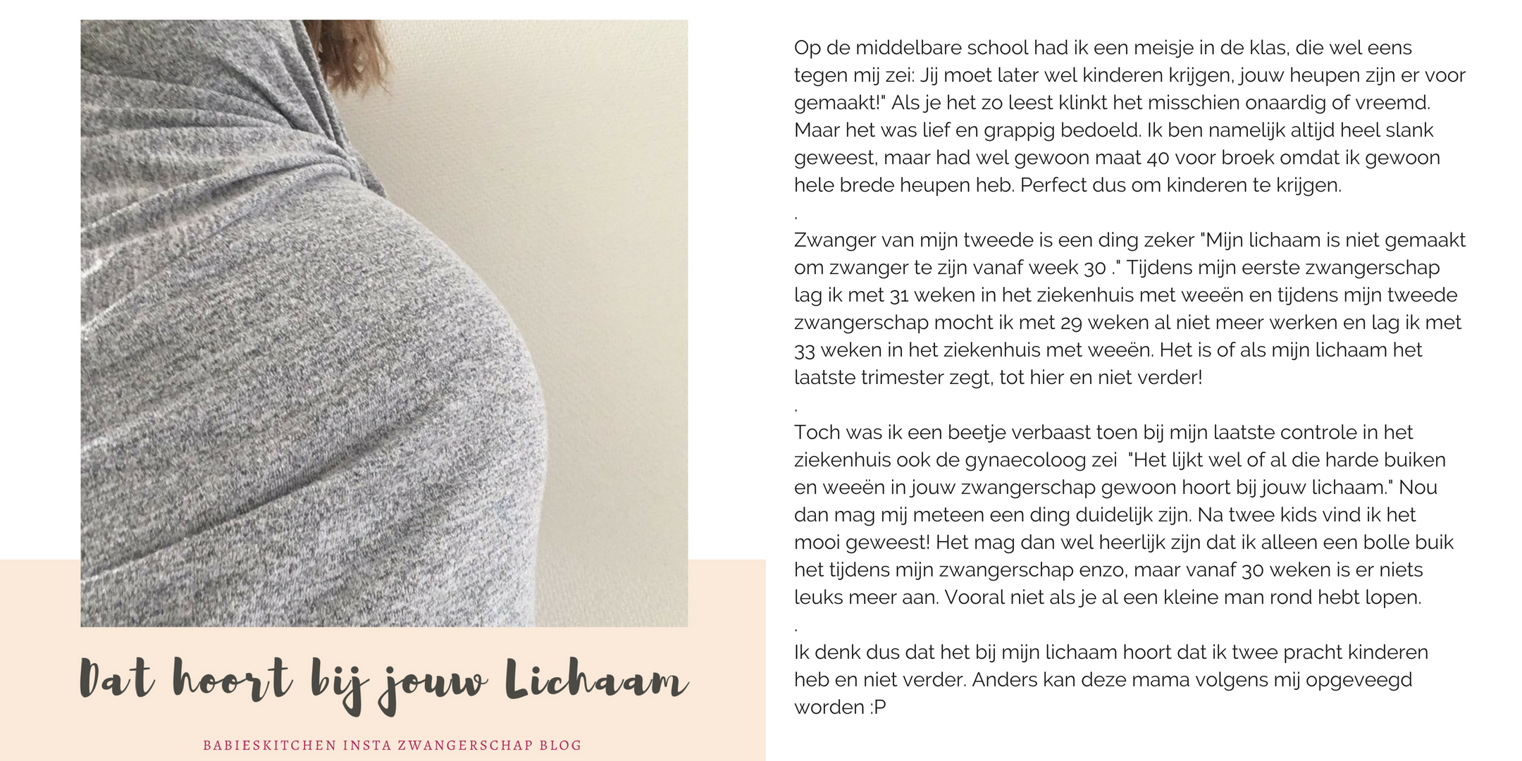Insta Blog September - Hoort bij jouw lichaam | Babies Kitchen