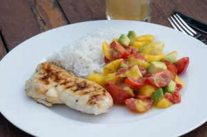 kokosrijst met mango salsa - babies kitchen