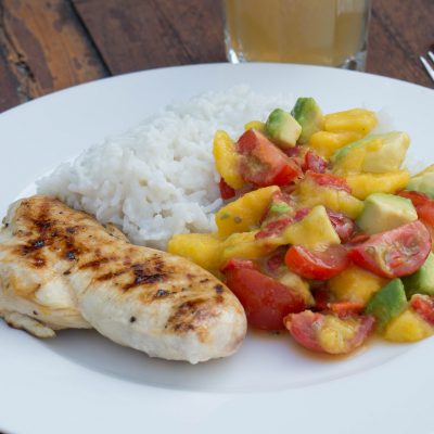 kokosrijst met mango salsa - babies kitchen