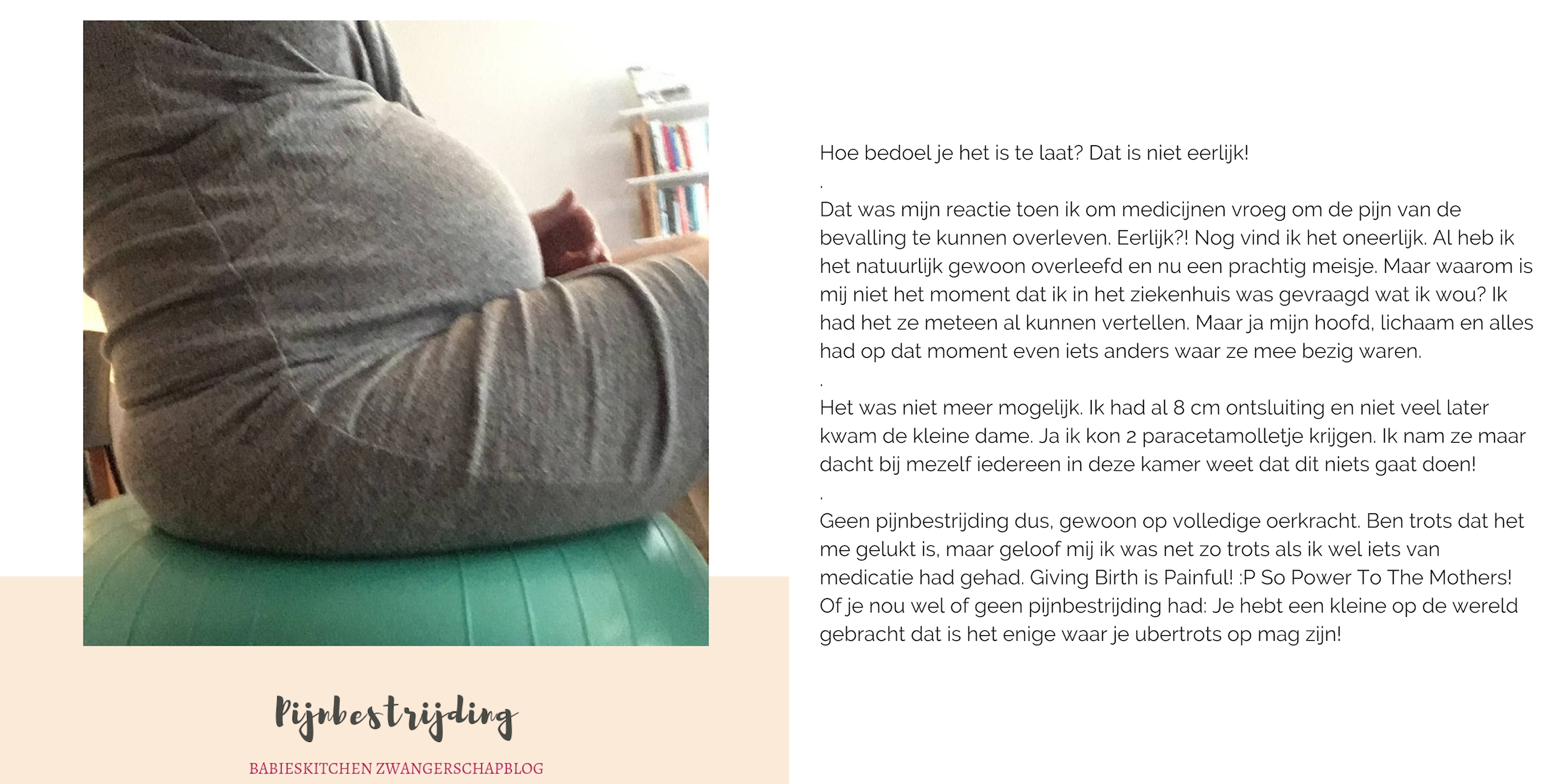 INSTA BLOG Oktober 2018 - Pijnbestrijding | Babies Kitchen
