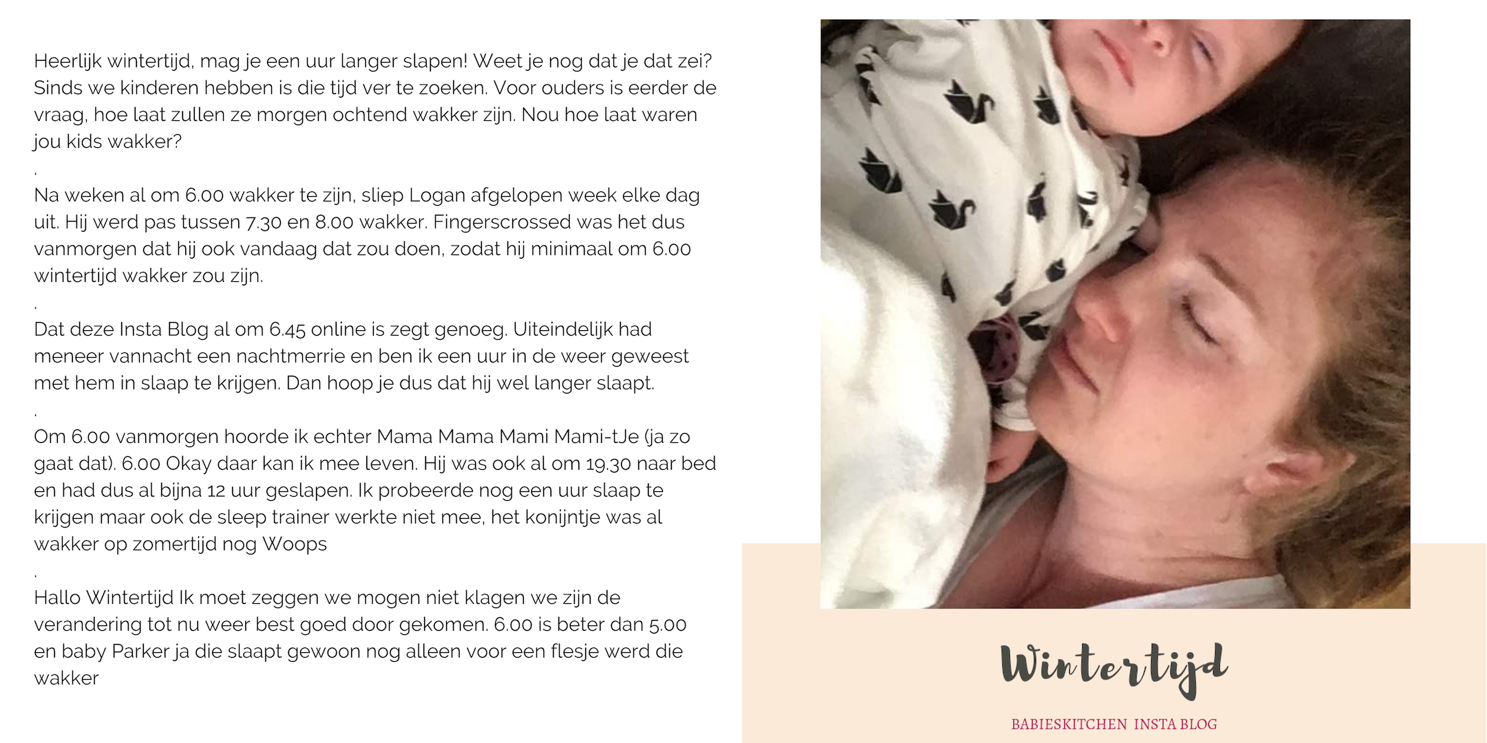 INSTA BLOG Oktober 2018 - Wintertijd