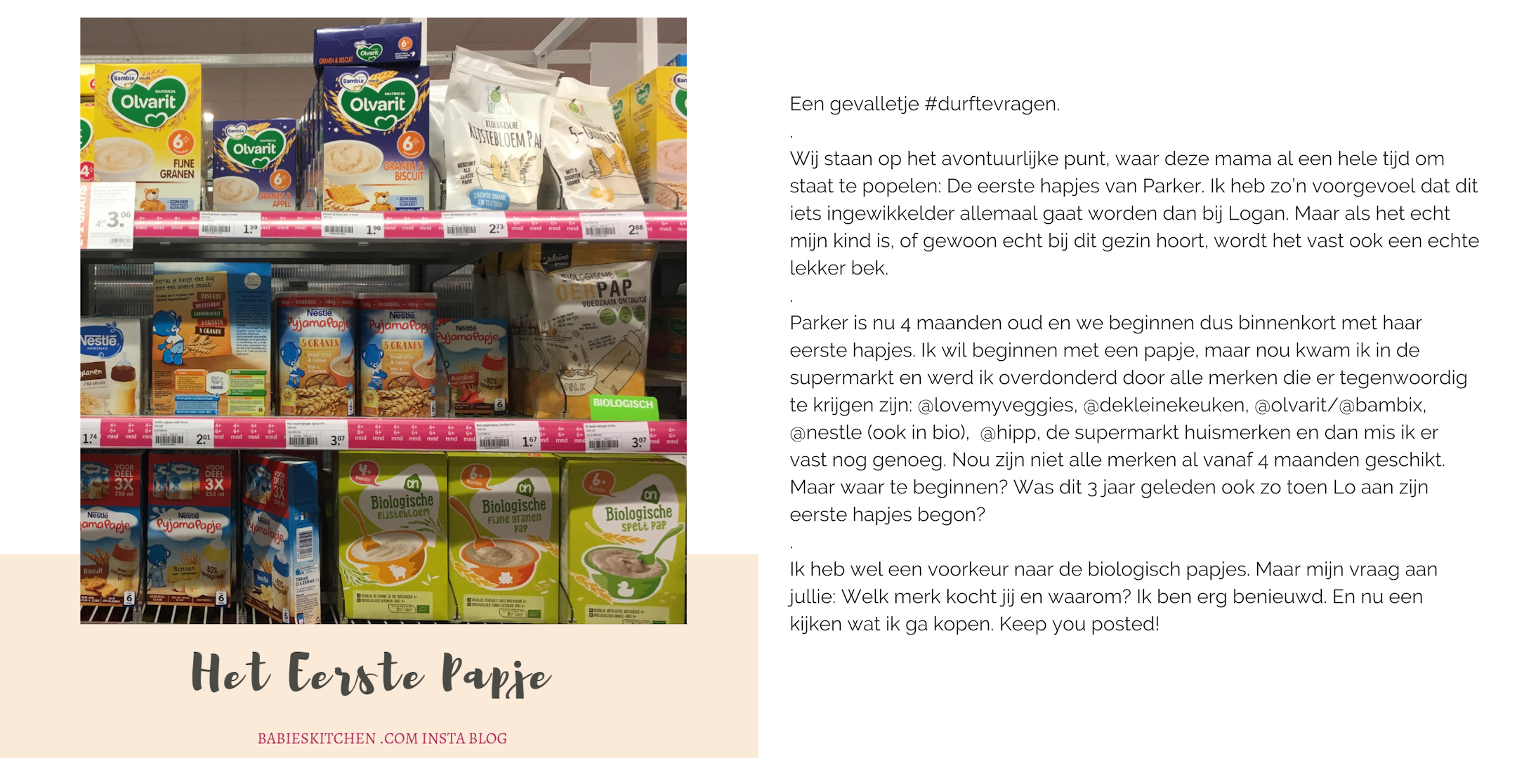 insta blog januari 2019 - het eerste papje | Babies Kitchen
