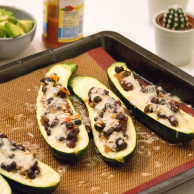 Vegetarische gevulde courgette - Babies Kitchen kinderrecept