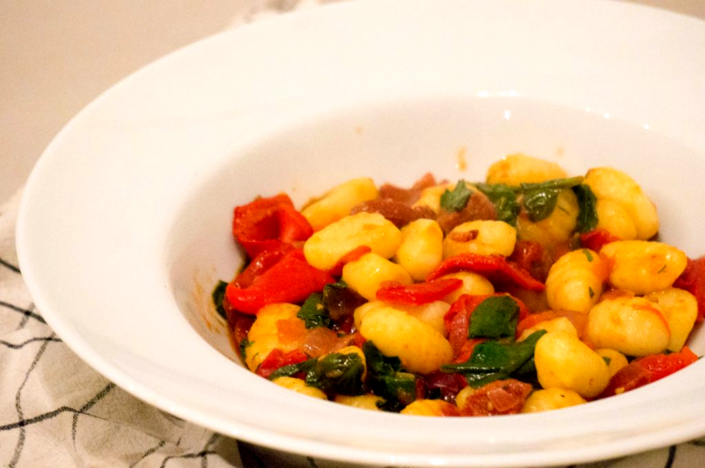 weekmenu - spinazie chorizo gnocchi | Buzz in the Kitchen