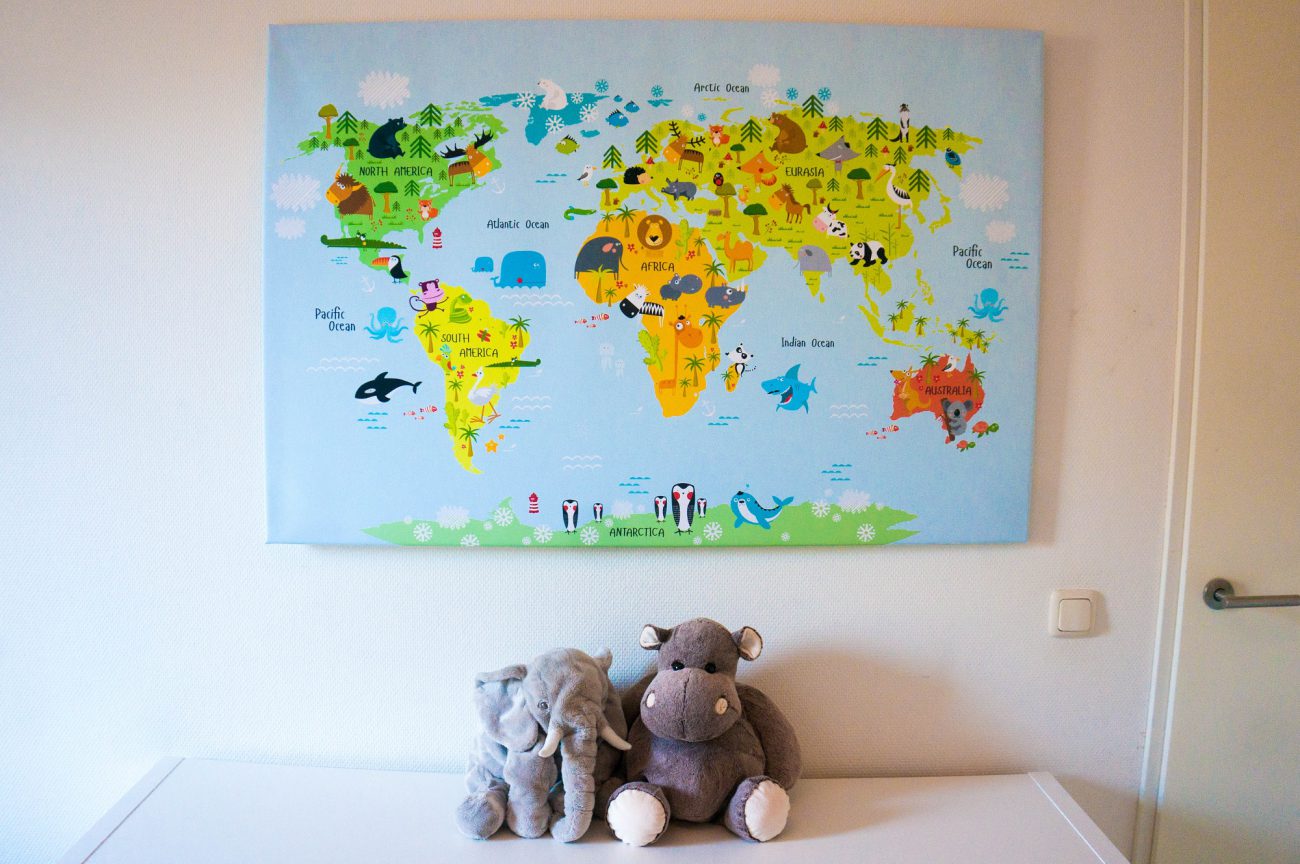 Een Wereldkaart voor de Kinderkamer - Babies Kitchen
