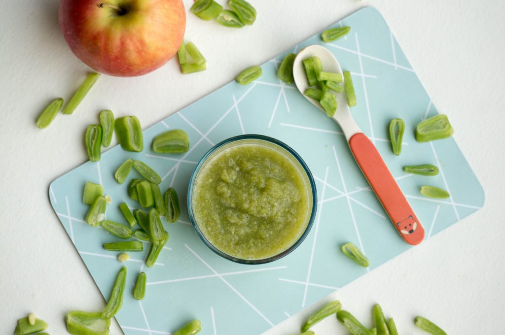 snijbonen + appel babyvoeding | Babies Kitchen