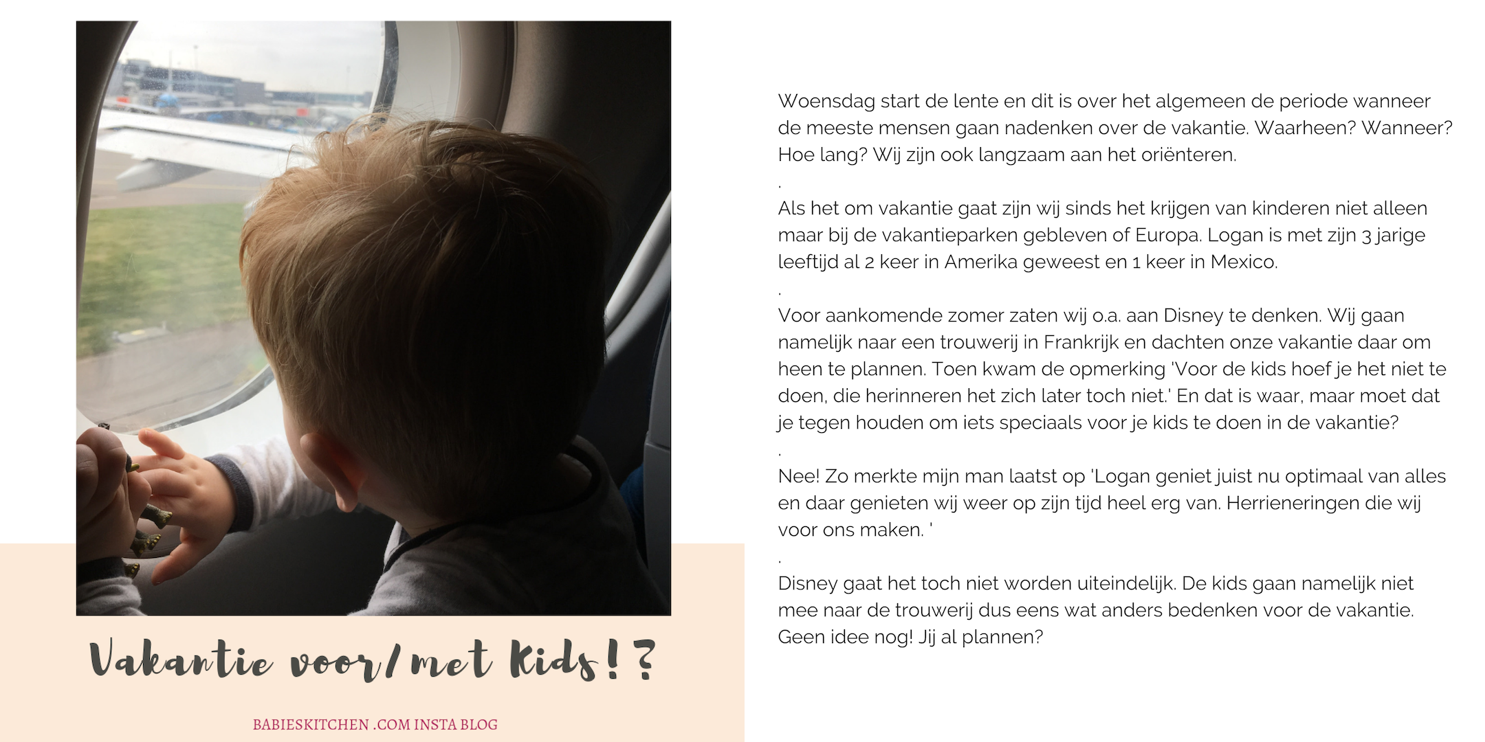 INSTA BLOG Maart 2019 - vakantie met kids | Babies Kitchen