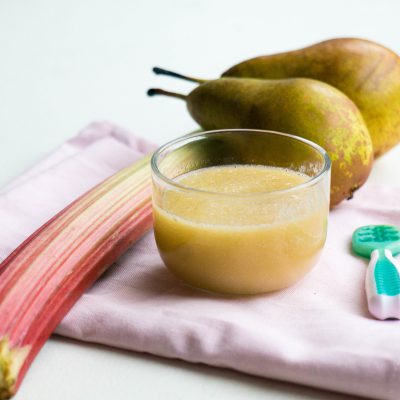 rabarber en peer fruithapje | Babies Kitchen
