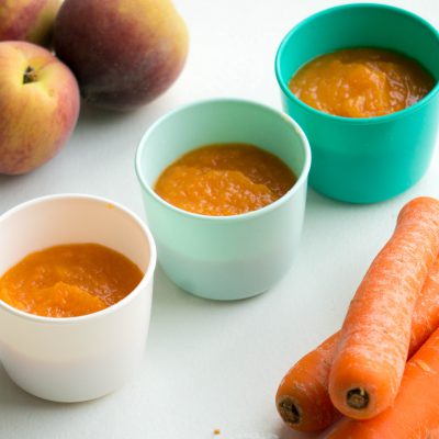 Wortel en Perzik Fruithapje | Babies Kitchen