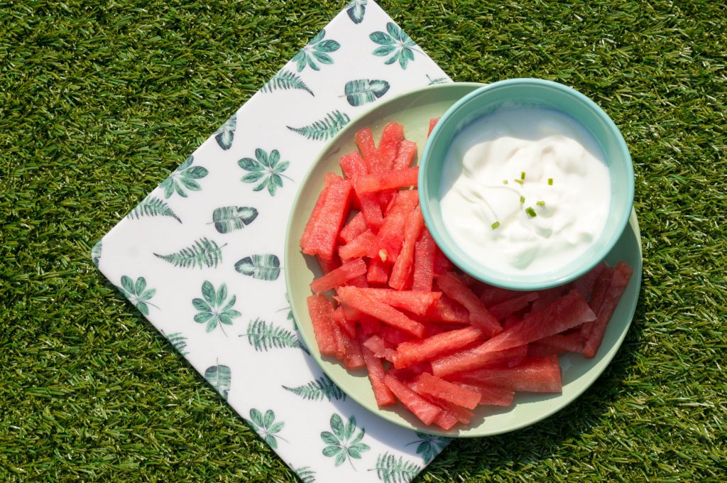 Watermeloen Frietjes met kokos dip | Babies Kitchen