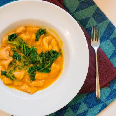 Gnocchi met Pompoensaus & Spinazie | Babies Kitchen