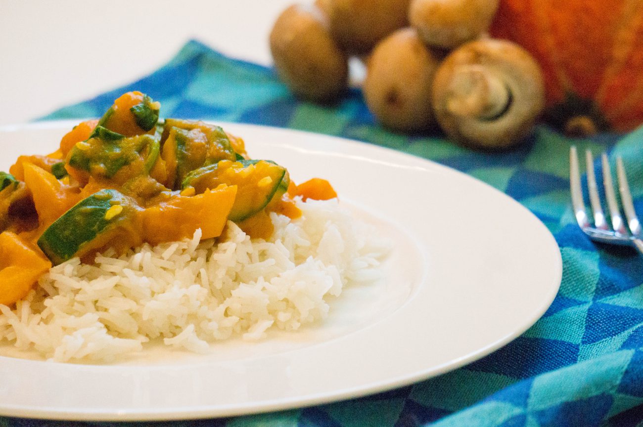 Vegetarische Pompoen Curry