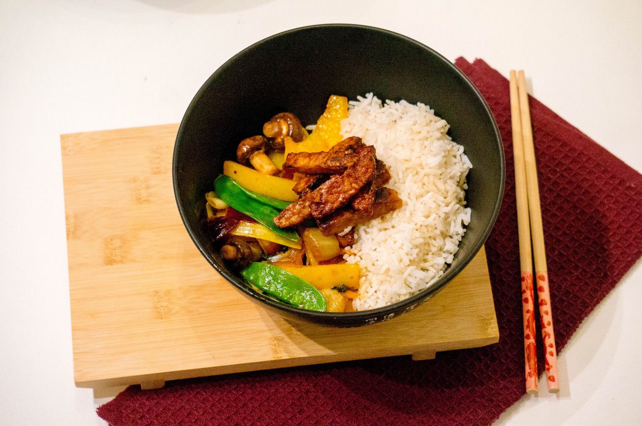 Sticky Tempeh met Rijst