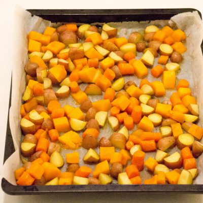 Pompoen met Wortel en Aardappel Traybake | Babies Kitchen