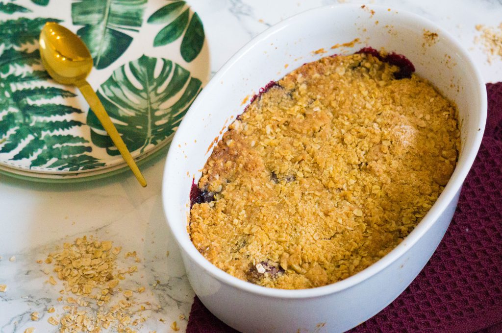 snelle kersen crumble | Babies Kitchen