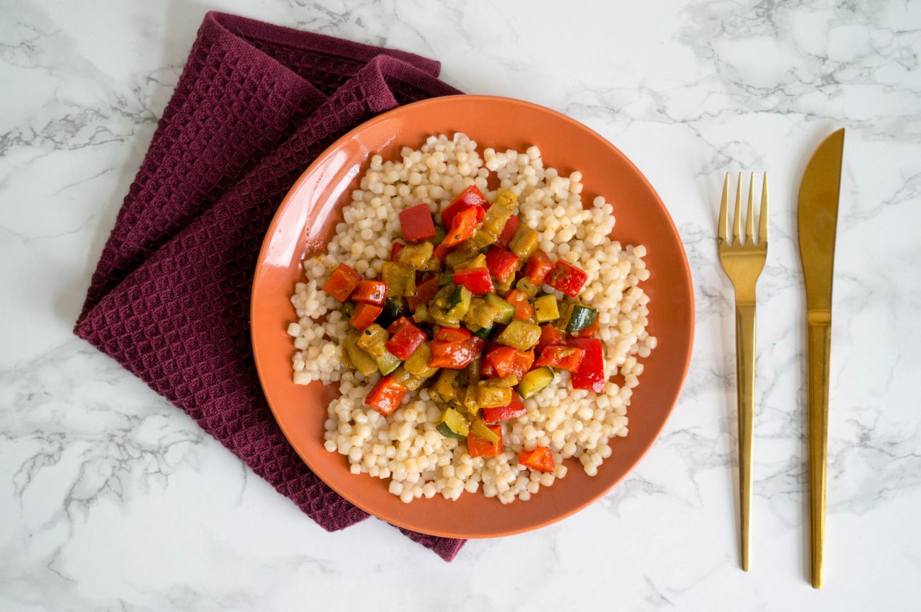 Parelcouscous met Ras El Hanout Groente