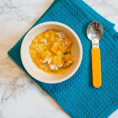 Rijst met zoete aardappel en kikkererwten curry | Babies Kitchen