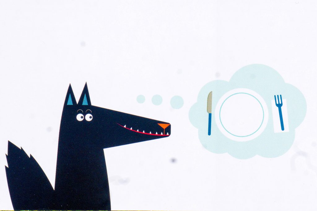 Illustratie De Wolf Heeft Honger | Babies Kitchen