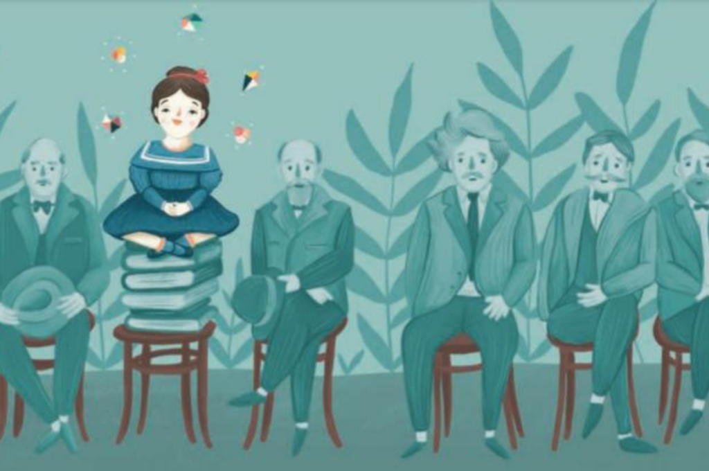 Van Klein tot Groots Marie Curie Illustraties_ Kidshoekje