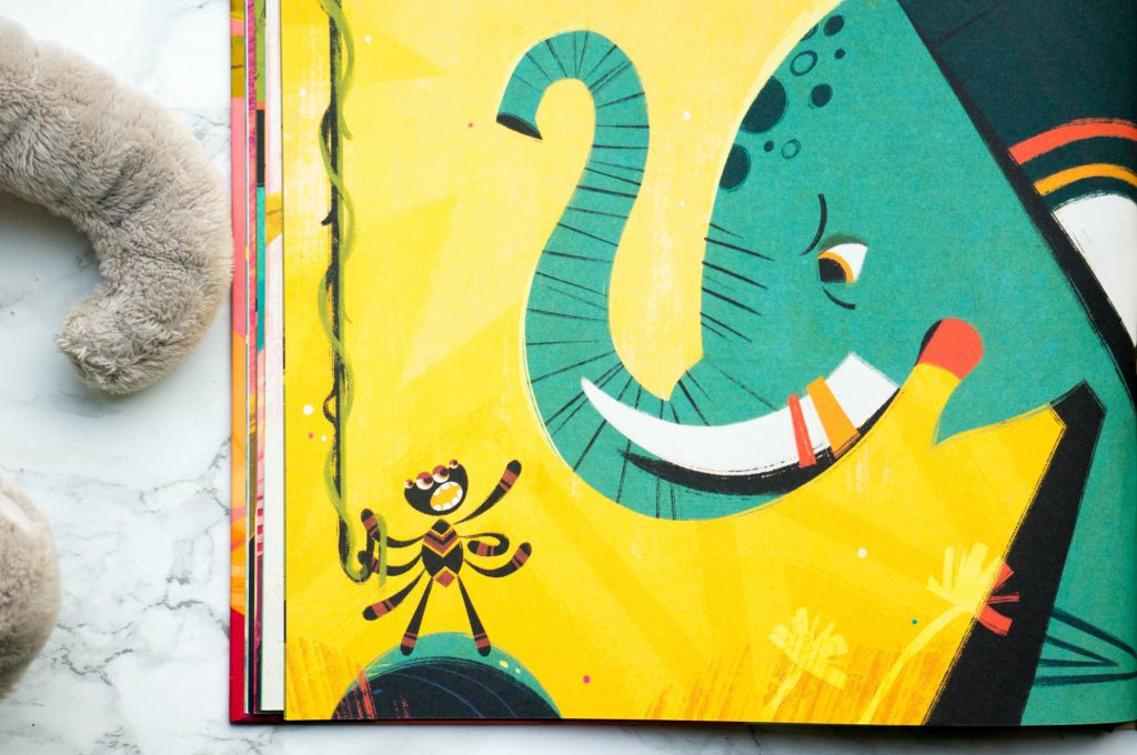 illustratie Anansi de Spin Sterker dan Olifant [kidshoekje.nl]