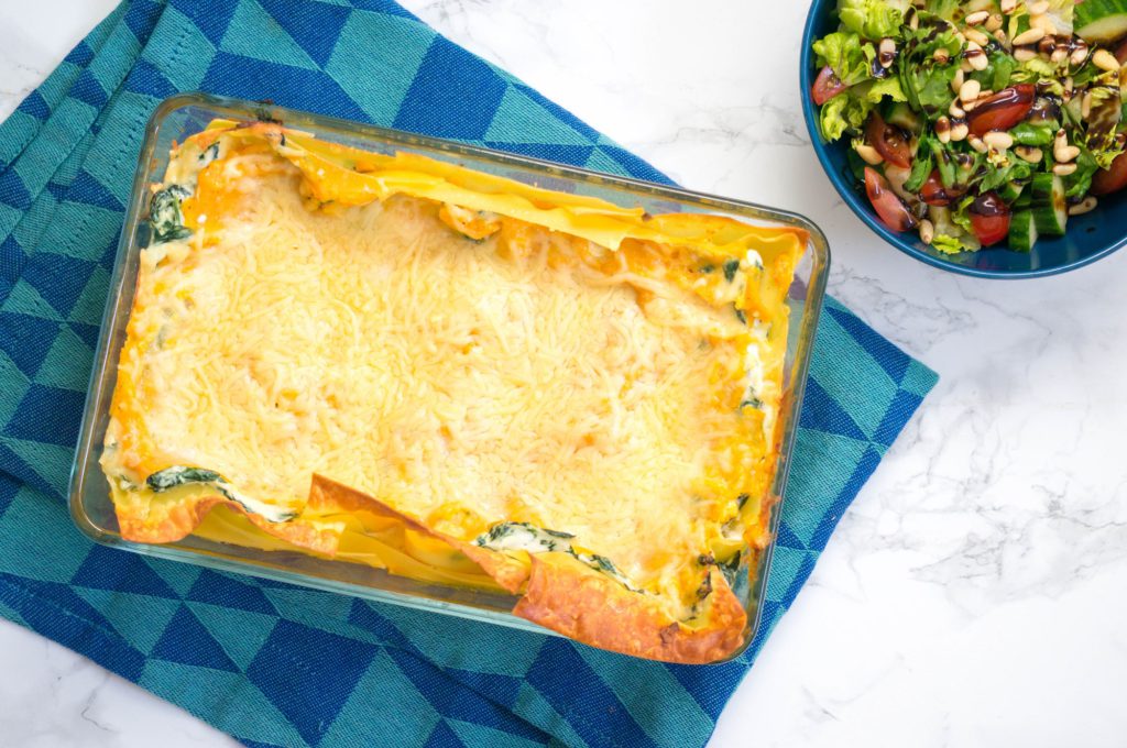 recept vegetarische pompoen spinazie lasagne [Kidshoekje.nl]