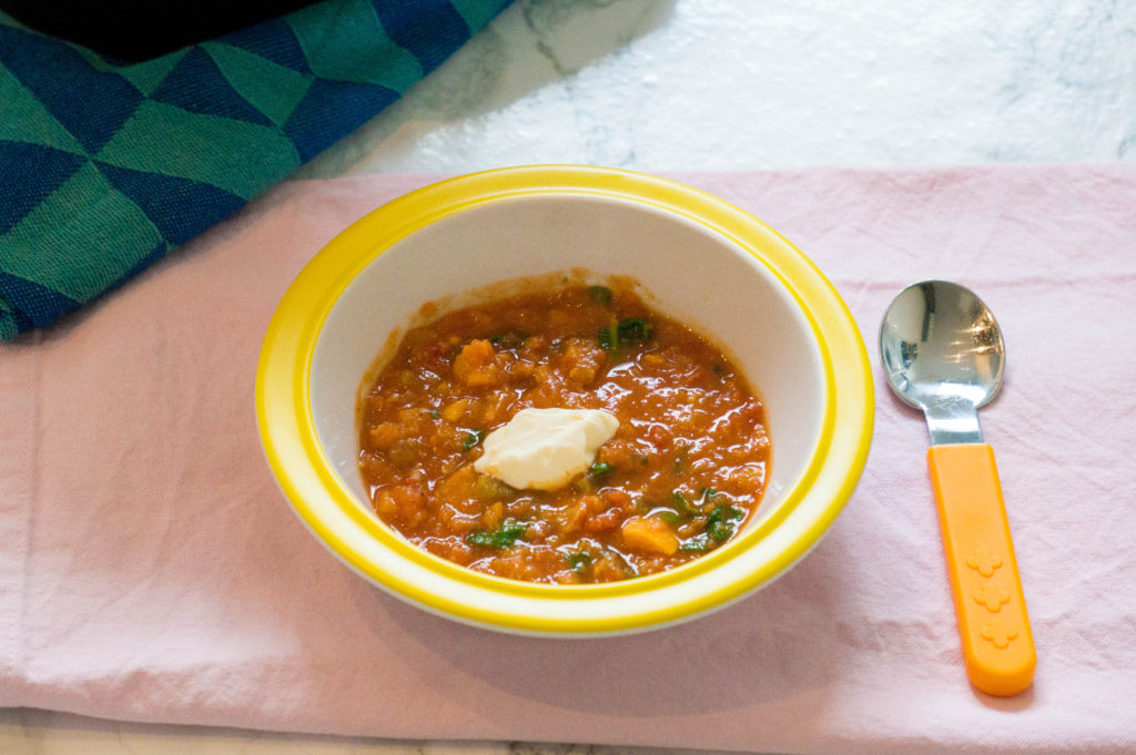 Zoete Aardappel Linzensoep uit de Slow Cooker [kidshoekje.nl]
