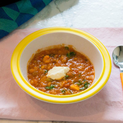 Zoete Aardappel Linzensoep uit de Slow Cooker [kidshoekje.nl]