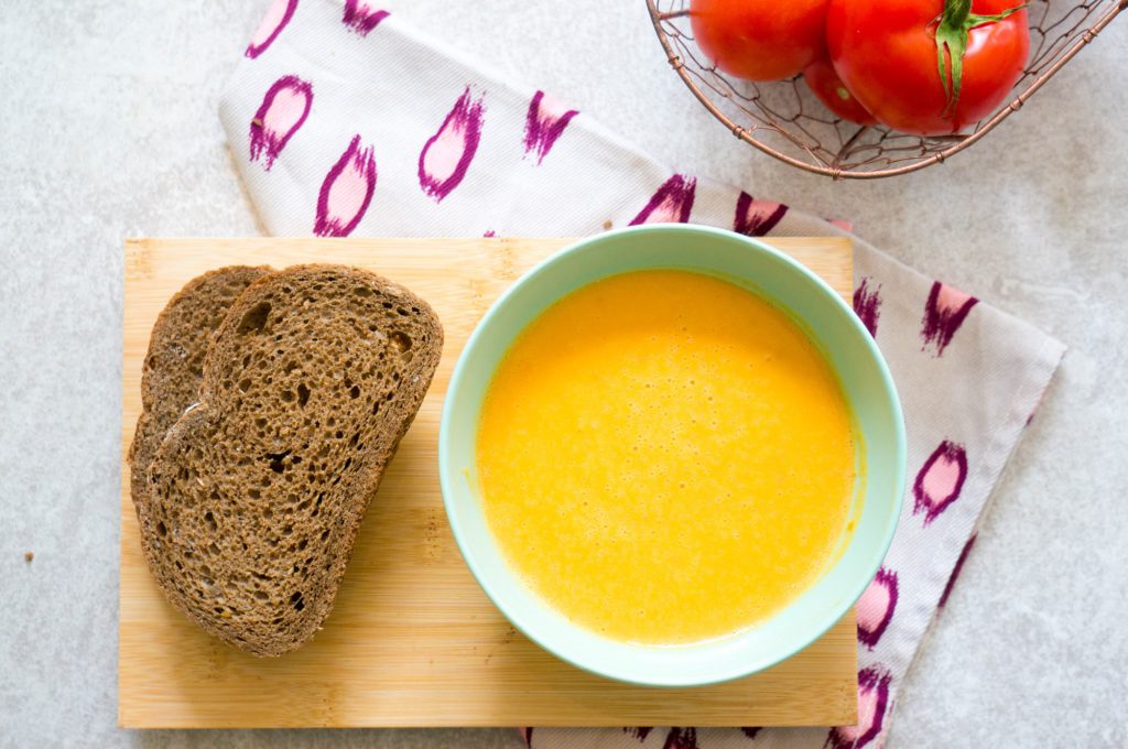 Vegetarische Pompoen Tomatensoep recept van Kidshoekje.nl