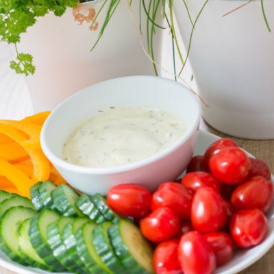 Ranch Dip met Rauwkost - Kidshoekje.nl
