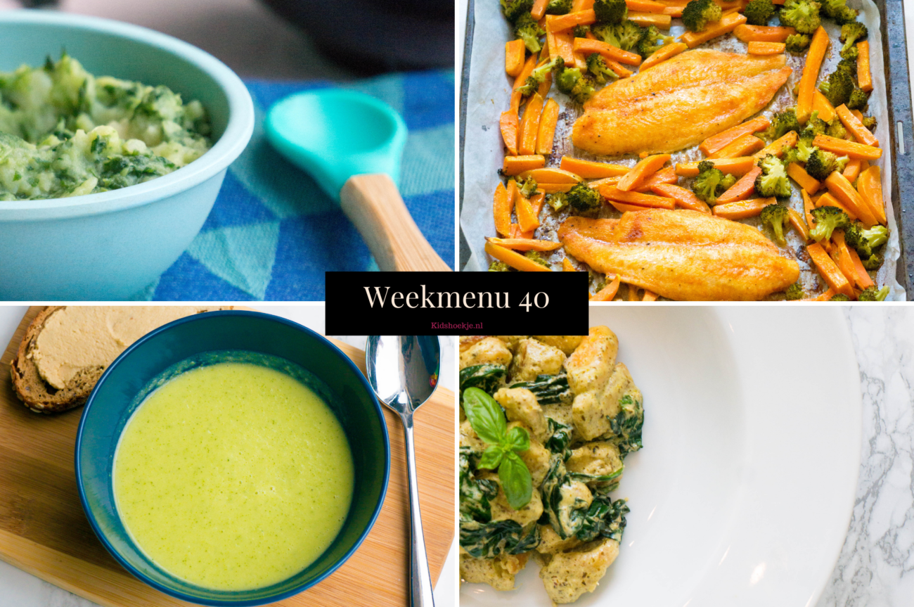 Weekmenu 40 van Kidshoekje.nl met Makkelijke en Snelle recepten.