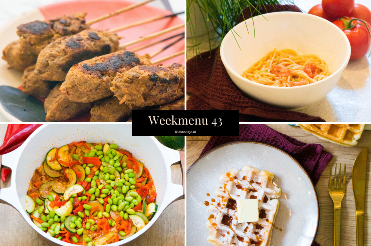 Weekmenu 43 met Makkelijke en Snelle Recepten van Kidshoekje