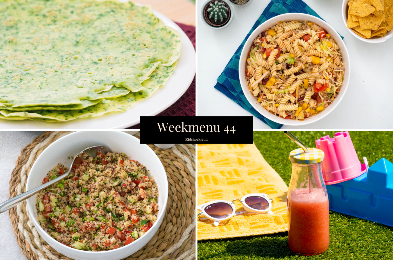 Weekmenu 44 van Kidshoekje met Makkelijke en Snelle Recepten