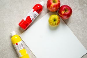 Benodigdheden Verven met Appels - Kidshoekje.nl