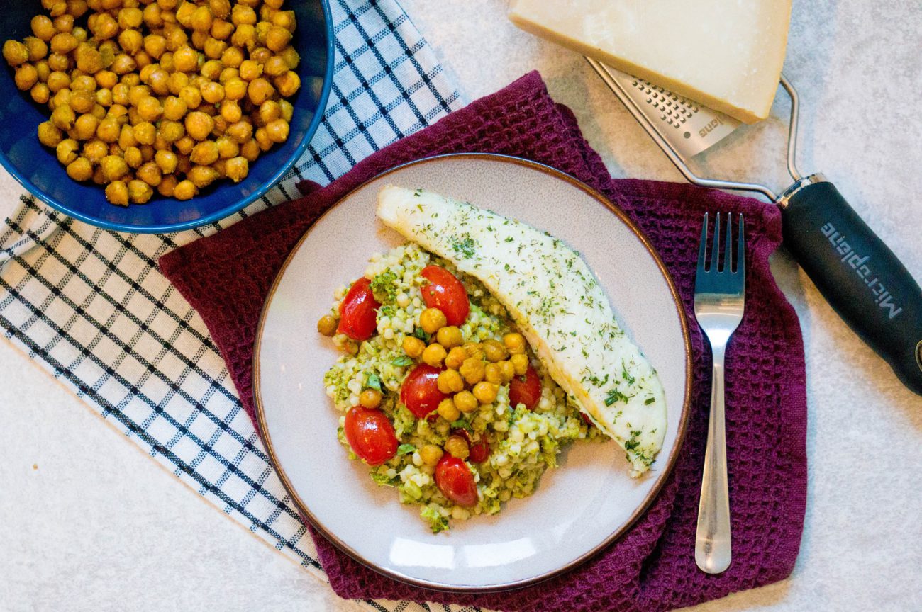 Broccoli Pesto Parel Couscous
