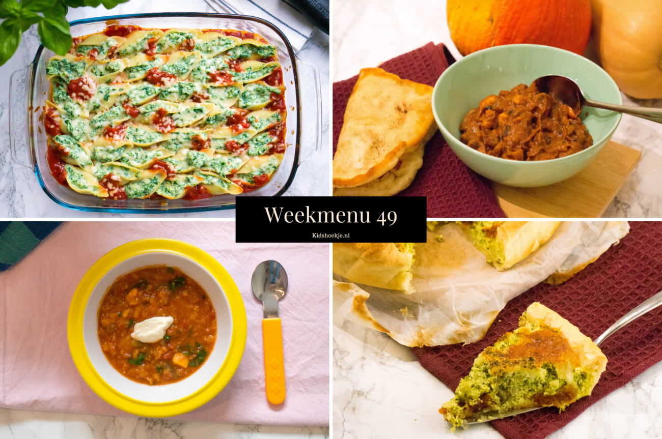 Weekmenu 49 Kidshoekje