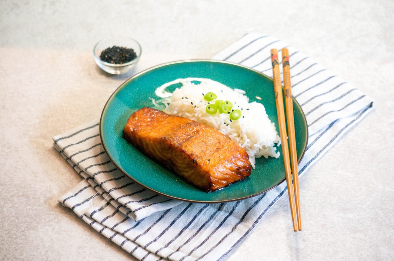 Honing Soja Zalm uit de Airfryer