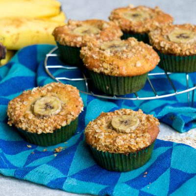 Bananenbrood Muffin met Havermout Topping - Kidshoekje.nl