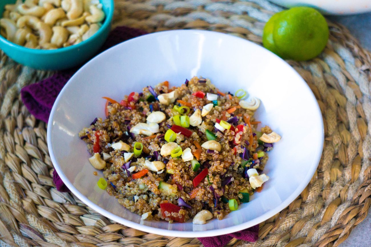 Thaise Quinoa Salade met Gember dressing